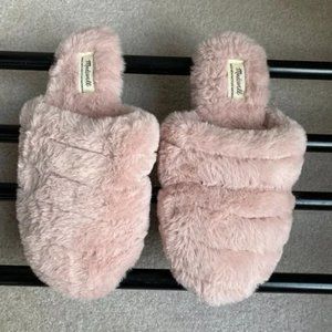 MADEWELL Women Quilted Scuff Plush Slippers - NEW NWOB Size